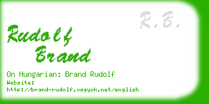 rudolf brand business card
